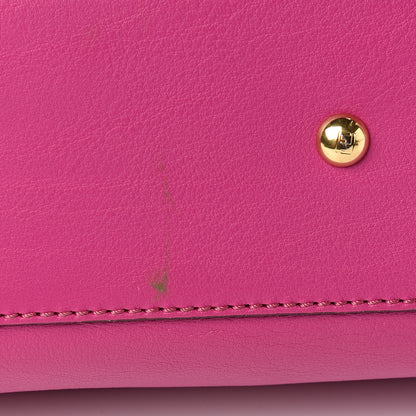 Fendi Vitello Seta Medium Peekaboo Iconic Satchel Magenta 11 of 15