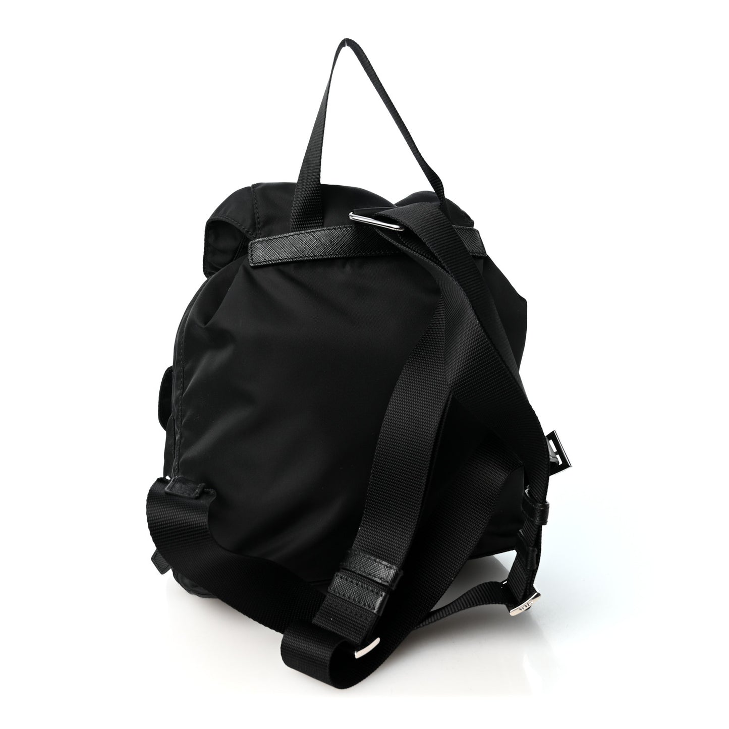 Re-Nylon Vela Saffiano Small Backpack Black
