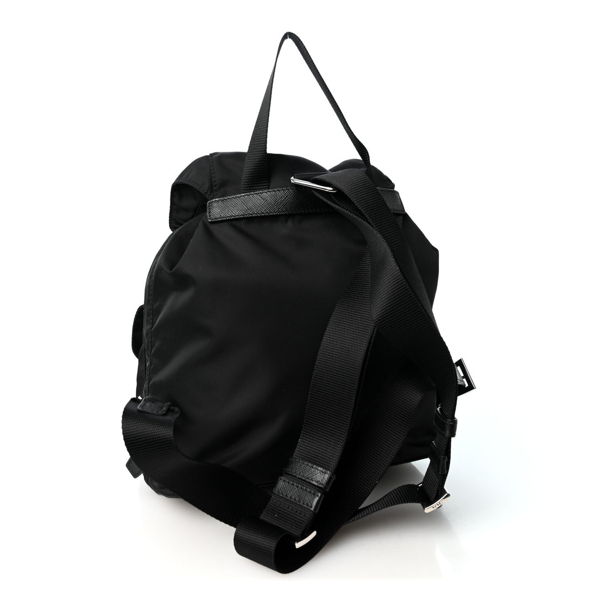 Prada Re-Nylon Vela Saffiano Small Backpack Black 2 of 9