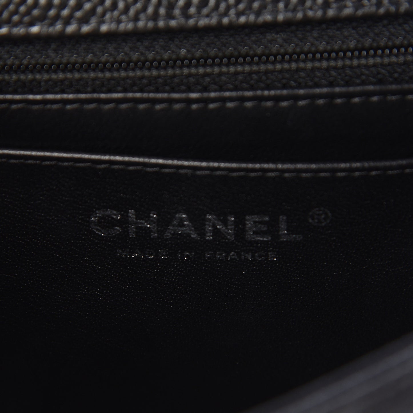 Caviar Quilted Mini Square Flap Black