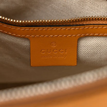 Gucci Monogram Selleria Calfskin Vintage Web Medium Boston Beige Ebony Yellow 6 of 14
