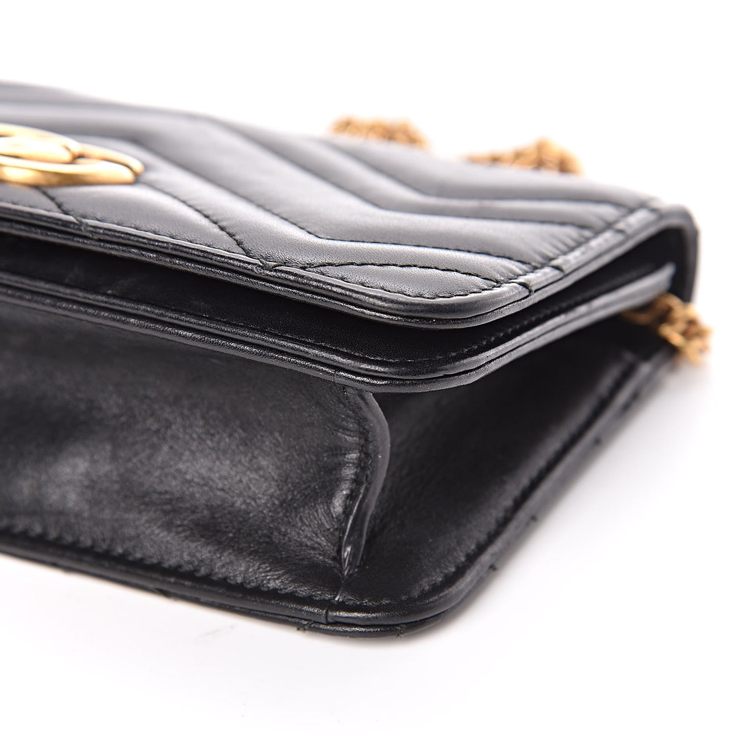 Calfskin Matelasse GG Marmont Mini Bag Black