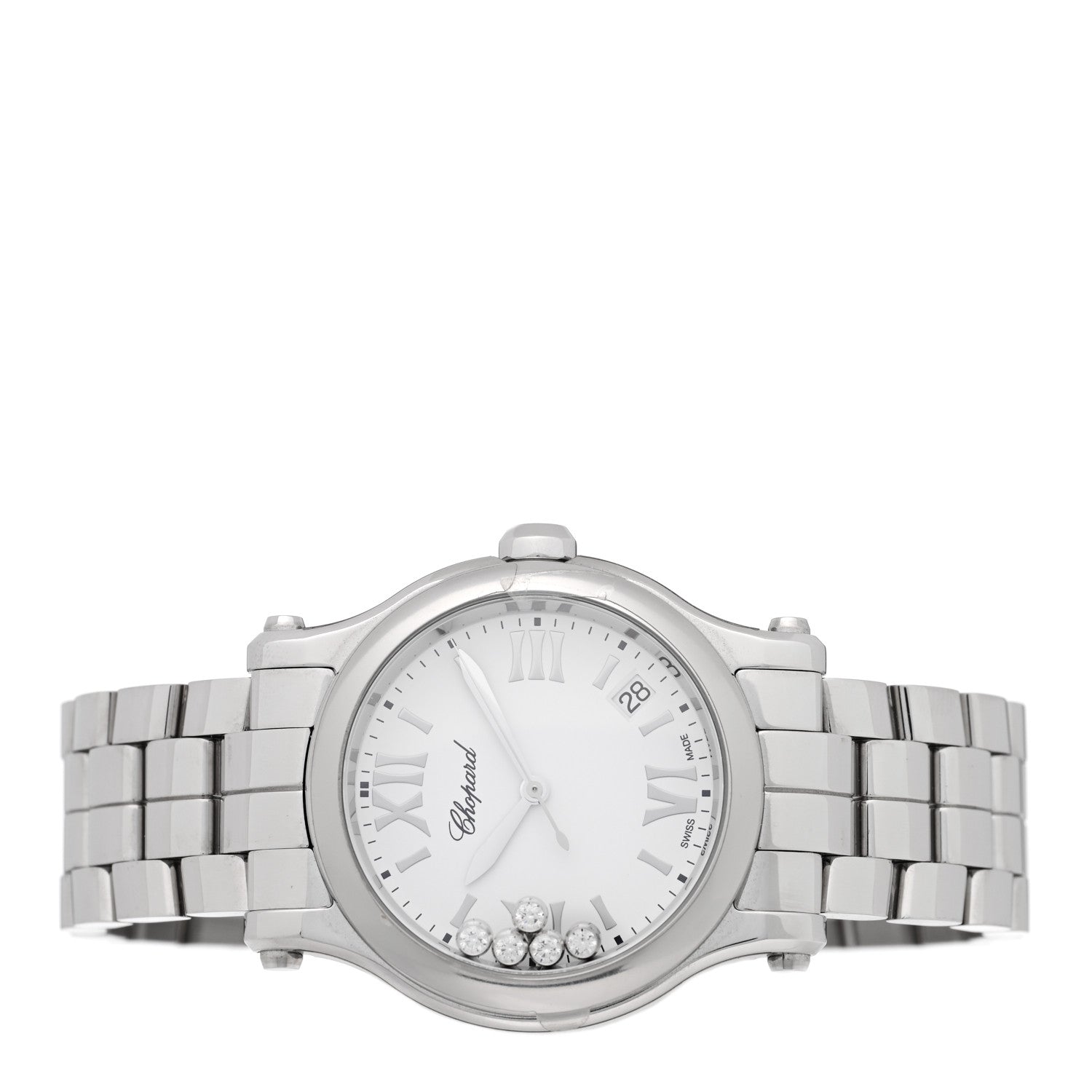 Chopard Stainless Steel 5 Diamond 36mm Happy Sport Quartz Watch 2 of 4