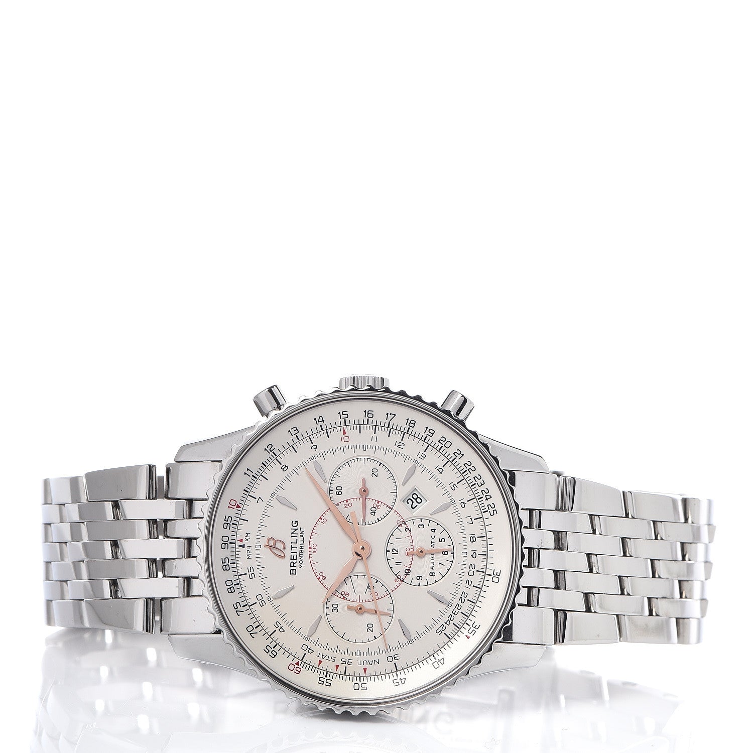 Breitling Stainless Steel 38mm Navitimer Montbrillant Chronograph Automatic Watch A41330 3 of 12