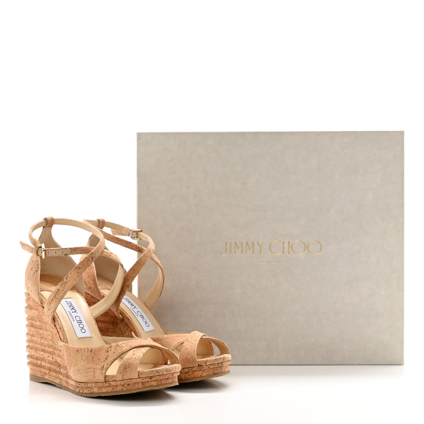 Laser Striped Cork Alanah 105 Wedge 38 Natural