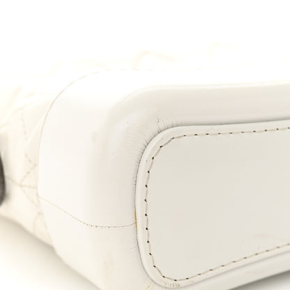 Chanel Aged Calfskin Quilted Small Gabrielle Hobo White 12 of 15