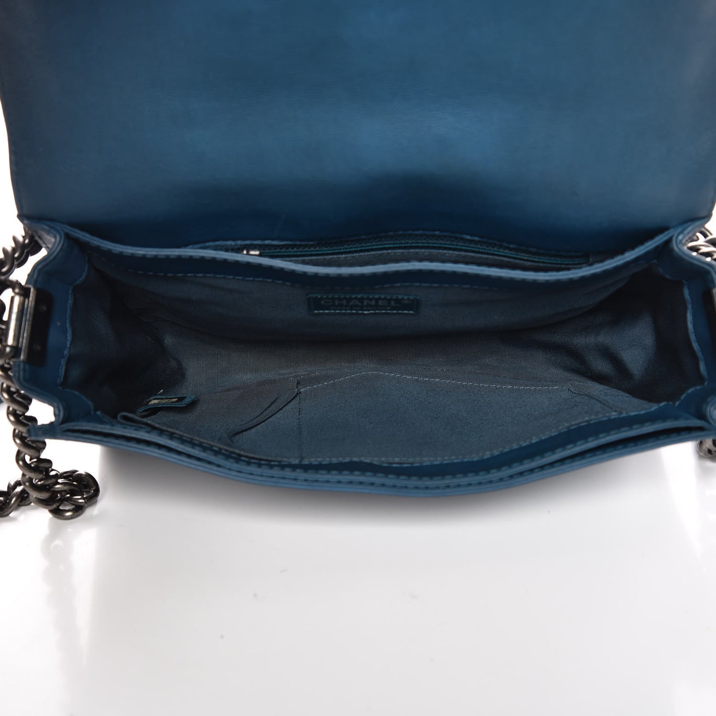 Calfskin New Medium Boy Reverso Flap Blue