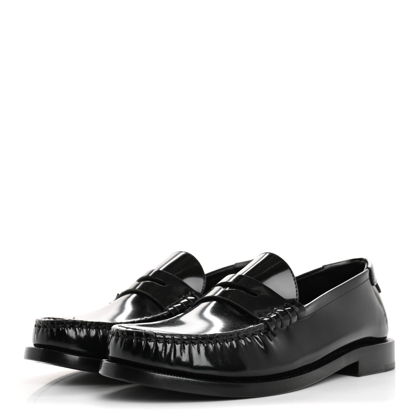 Calfskin Penny Loafers 35 Black