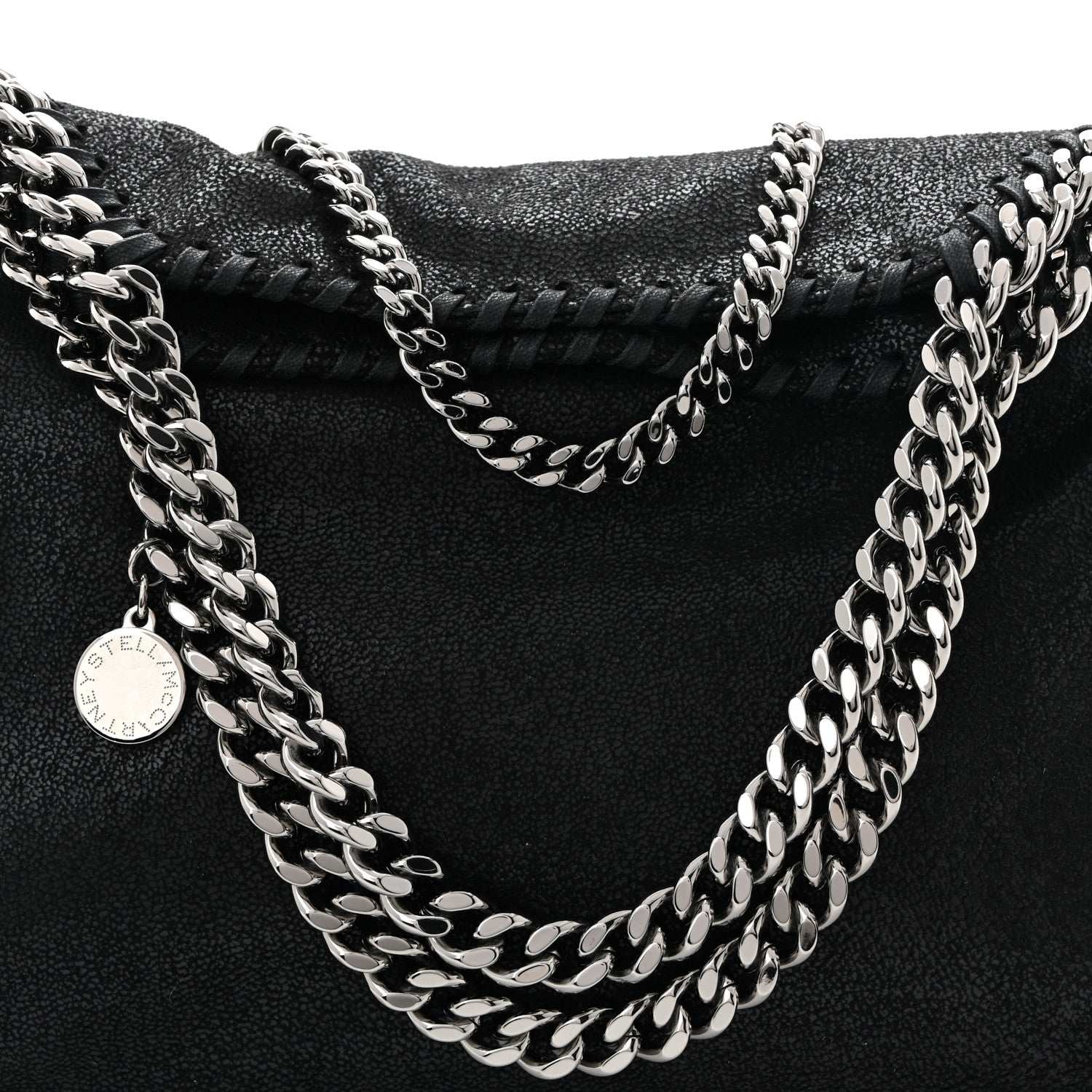 Stella McCartney Shaggy Deer Mini Falabella Tote Black 7 of 9