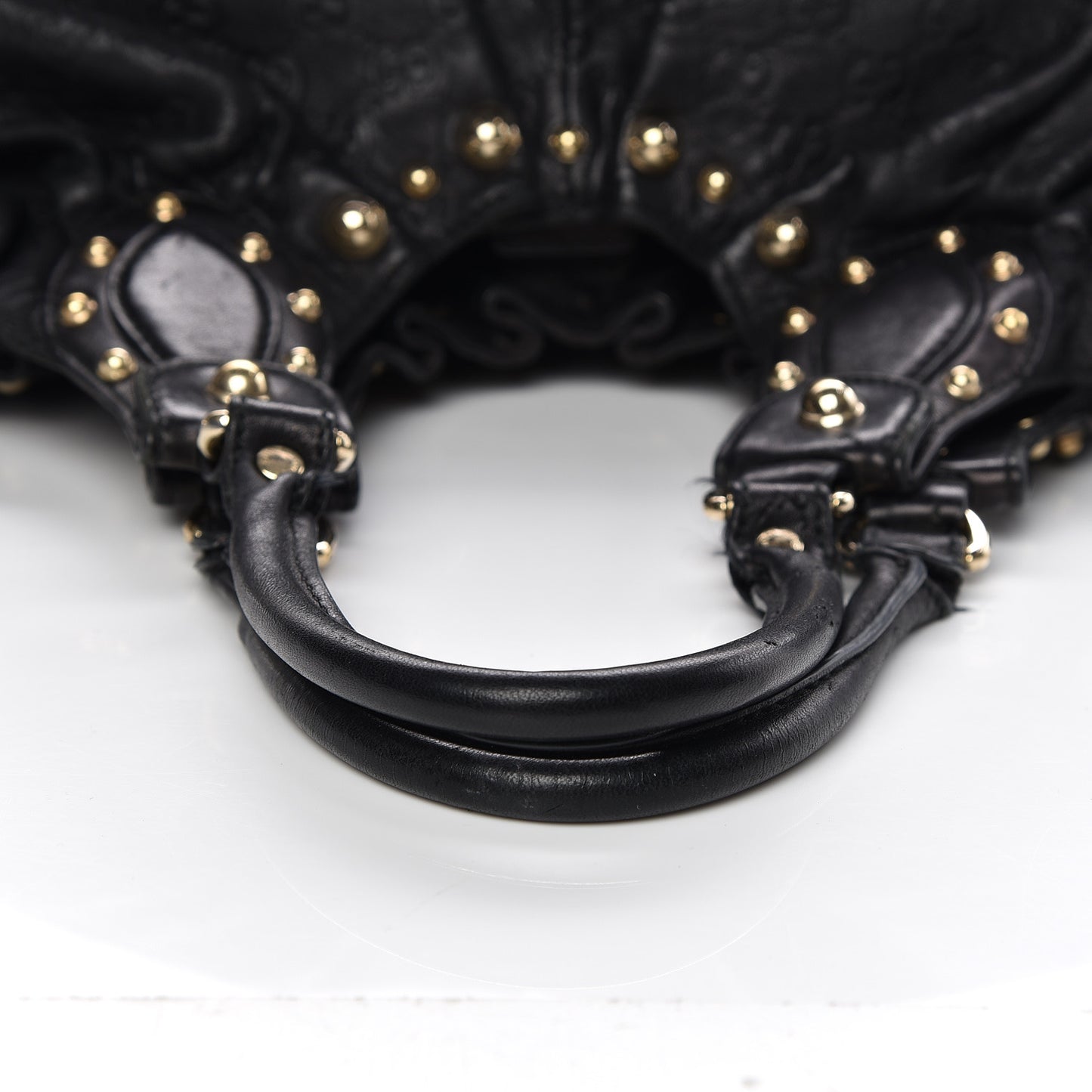 Calfskin Studded Large Pelham Tote Black