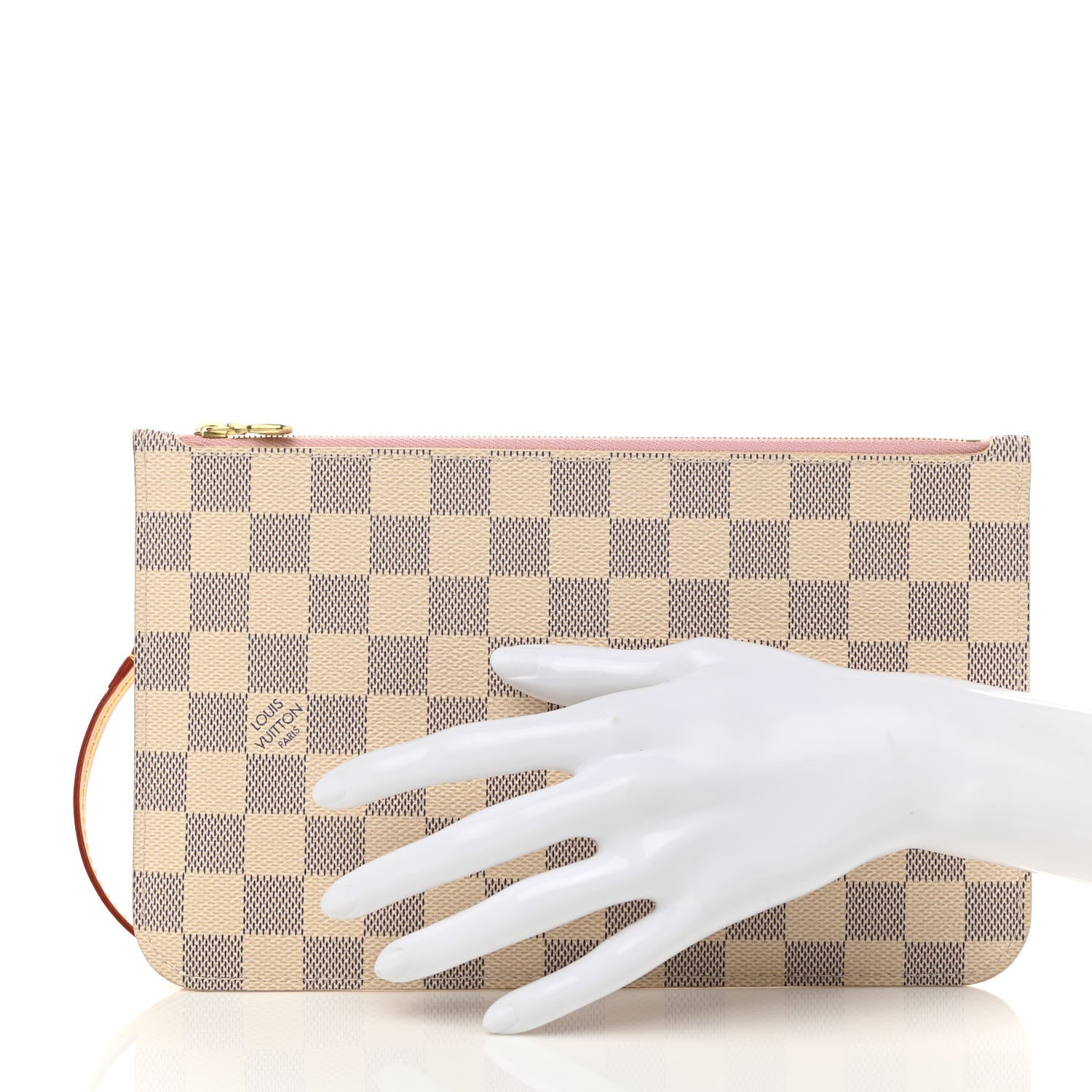 Louis Vuitton Damier Azur Neverfull MM GM Pochette Rose Ballerine 2 of 6
