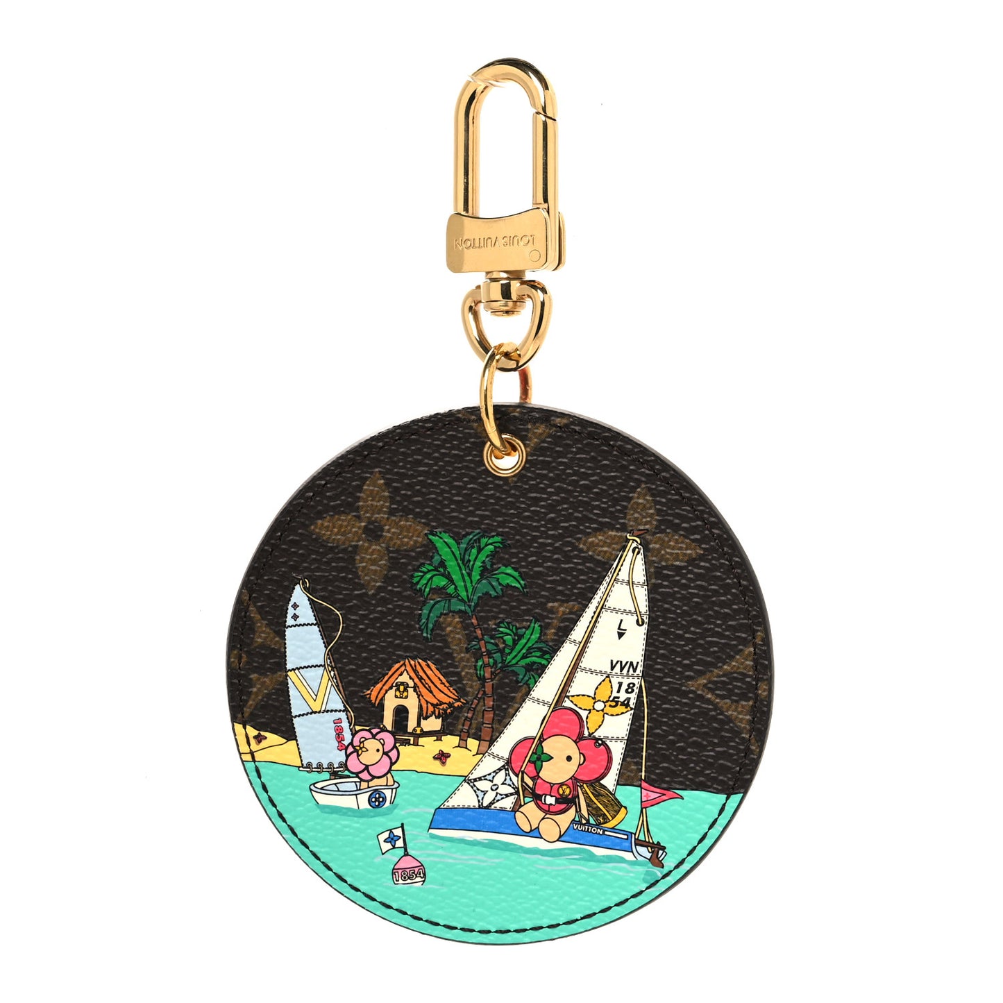 Monogram 2023 Christmas Animation Sailing Vivienne Bag Charm Key Ring Dragonfruit Pink