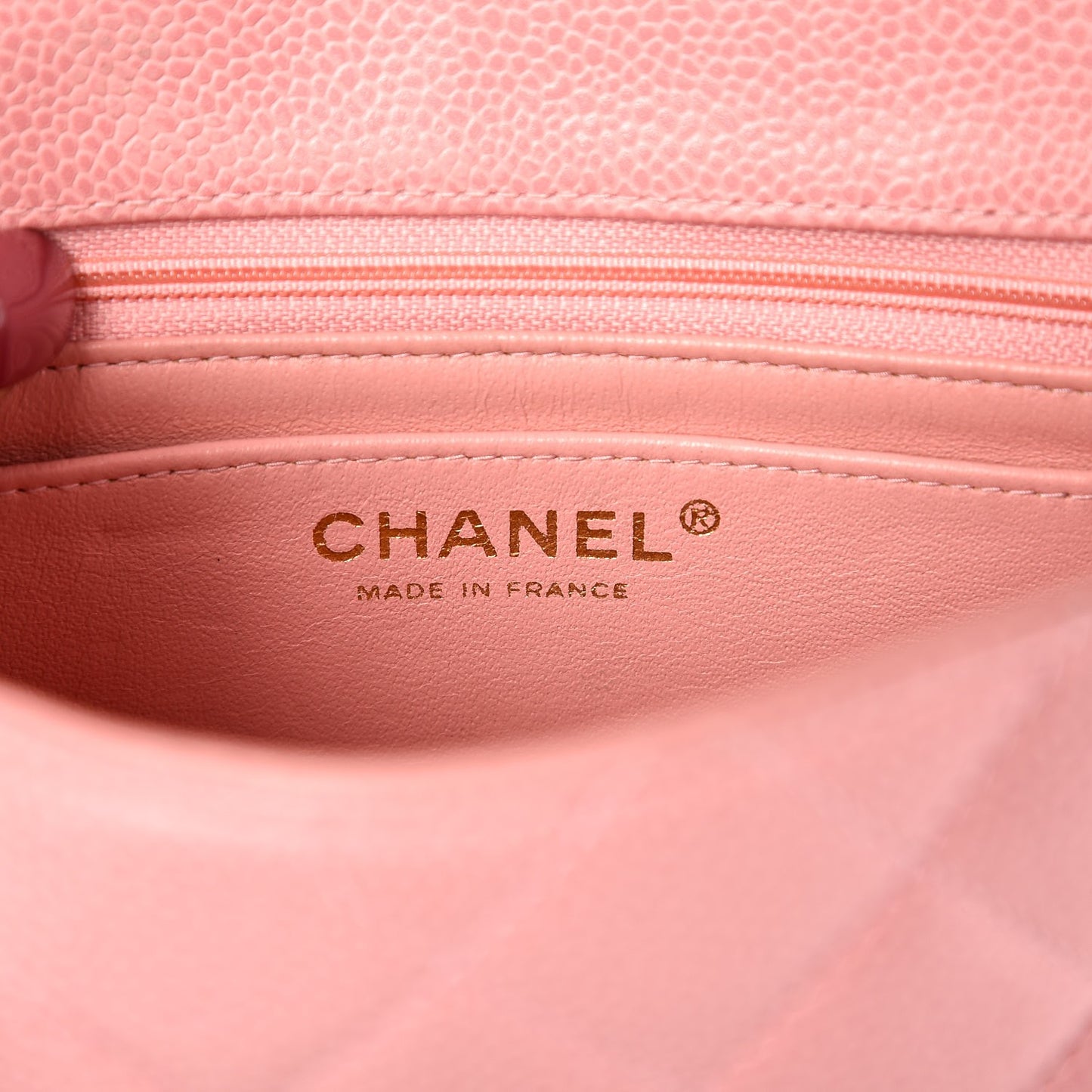 Caviar Quilted Mini Square Flap Pink