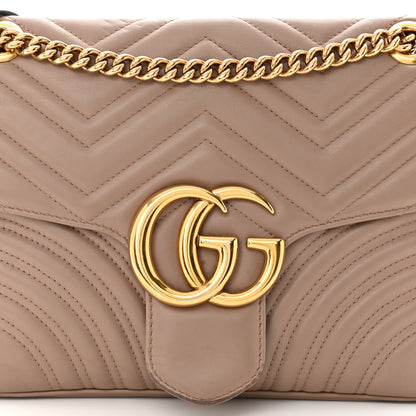 Gucci Calfskin Matelasse Medium GG Marmont Shoulder Bag Porcelain Rose 8 of 14
