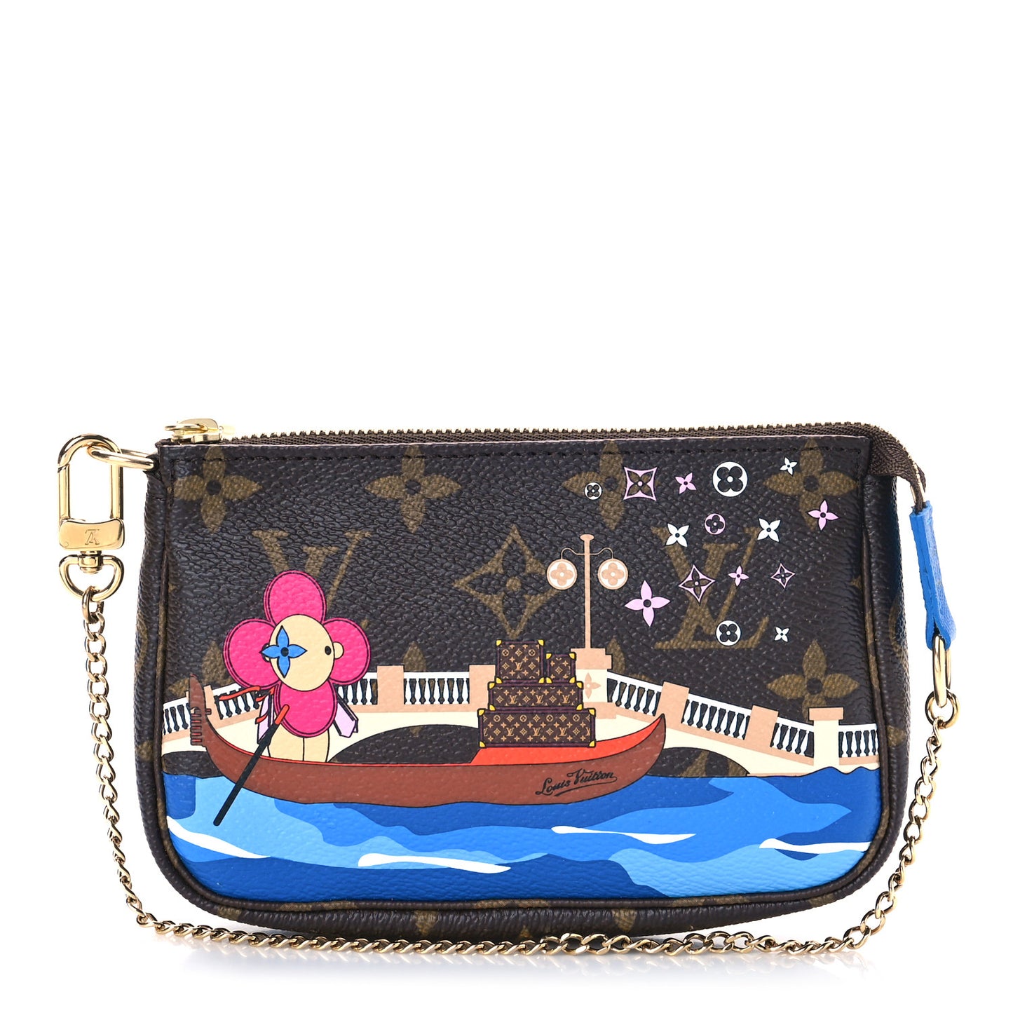 Monogram 2019 Christmas Animation Mini Venice Pochette Accessories Blue