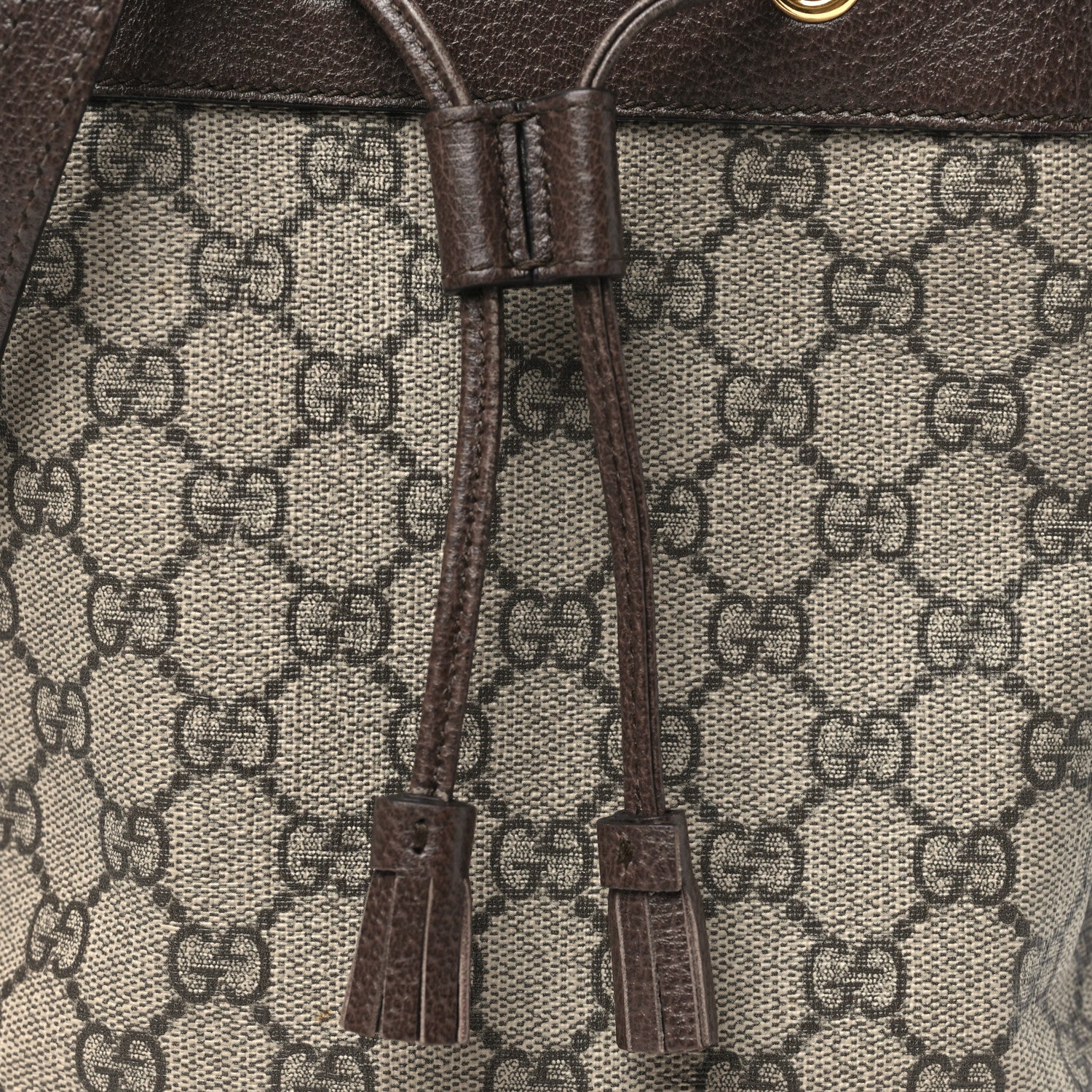 Gucci GG Supreme Monogram Web Small Ophidia Bucket Bag Brown 7 of 9