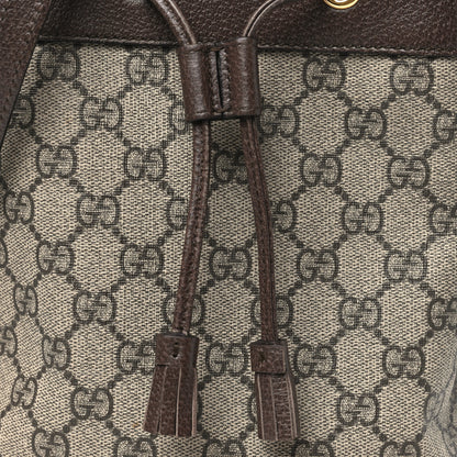Gucci GG Supreme Monogram Web Small Ophidia Bucket Bag Brown 7 of 9