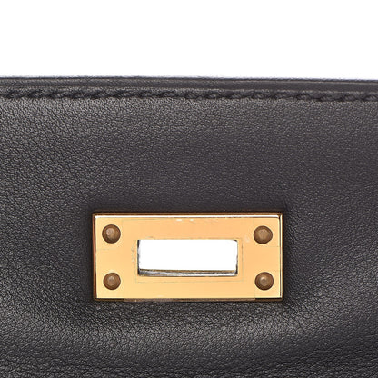 Hermes Swift Kelly Pochette Clutch Black 17 of 28