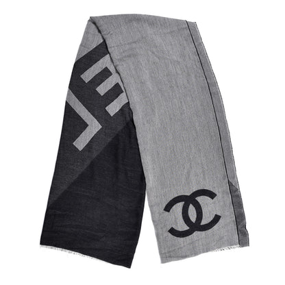 Chanel Cashmere CC Logo Stole Black 1 of 4