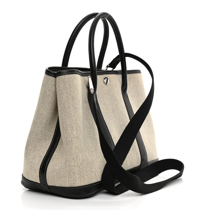 Hermes Twill D H Negonda Garden Party 30 TPM Ecru Black 4 of 21