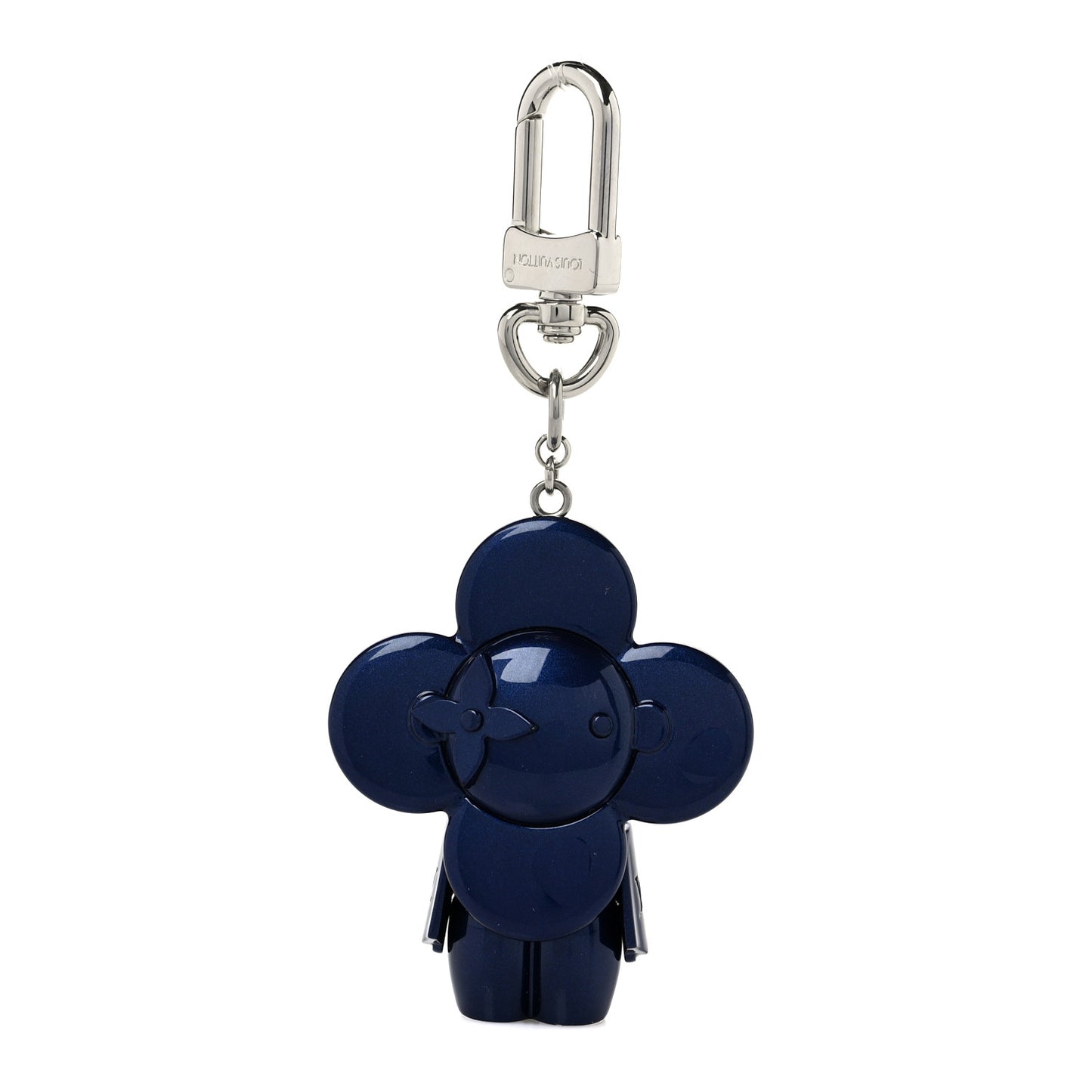 Metal Vivienne Bag Charm Key Holder Blue Marine