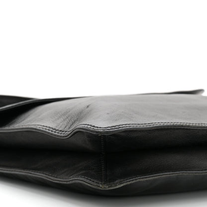 Chanel Lambskin Logo Messenger Dark Brown 9 of 11