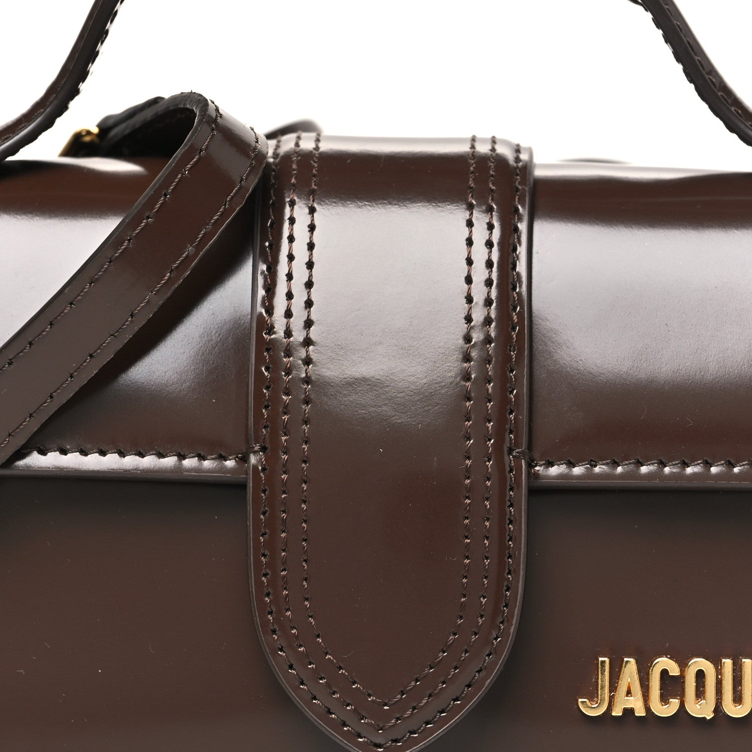 Jacquemus Glazed Calfskin Le Bambino Dark Brown 7 of 10