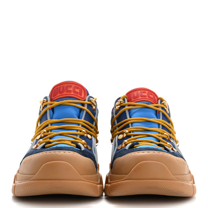 Gucci X SEGA Nylon Suede Calfskin Mens Flashtrek Sneakers 7 Bright Splash 3 of 14