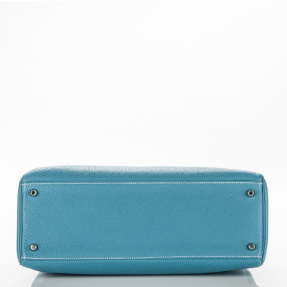 Hermes Togo Kelly Retourne 32 Blue Jean 29 of 30