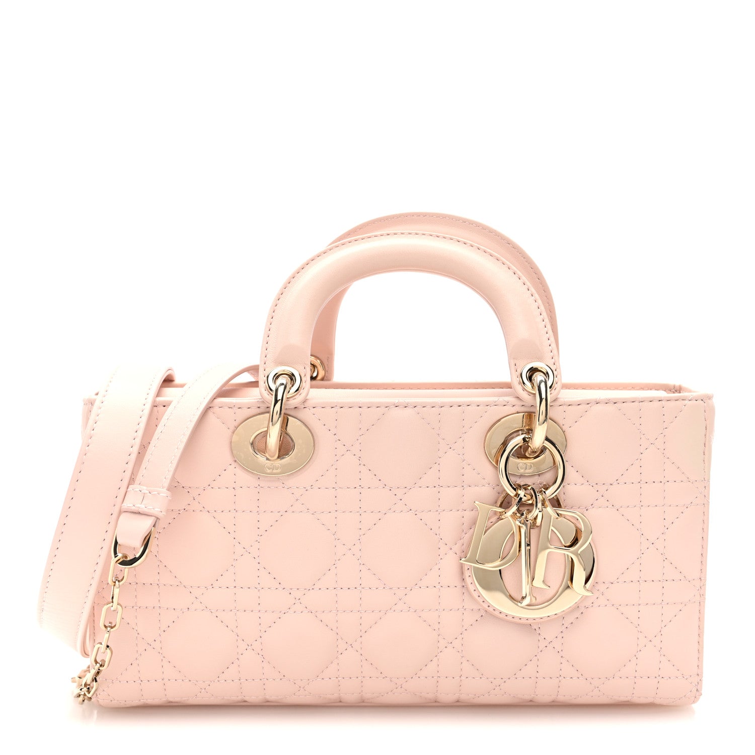 Christian Dior Lambskin Cannage Medium Lady D-Joy Powder Pink 1 of 9