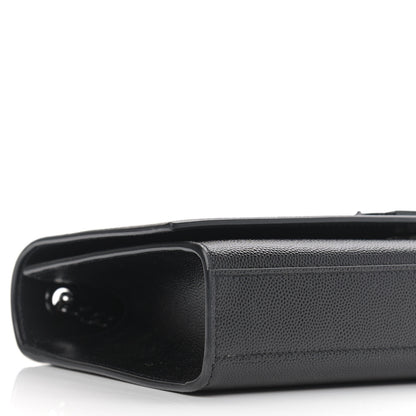 Saint Laurent Grain De Poudre Medium Classic Monogram Kate Satchel Black 9 of 10