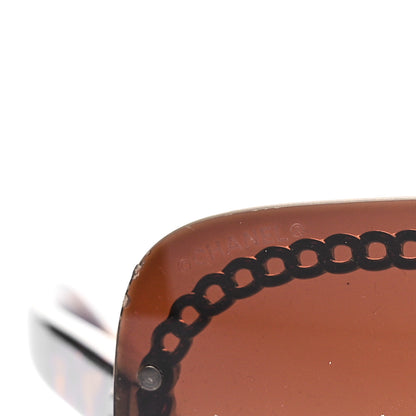 Chanel Rimless Shield Sunglasses 4243 Gradient Tortoise 7 of 8