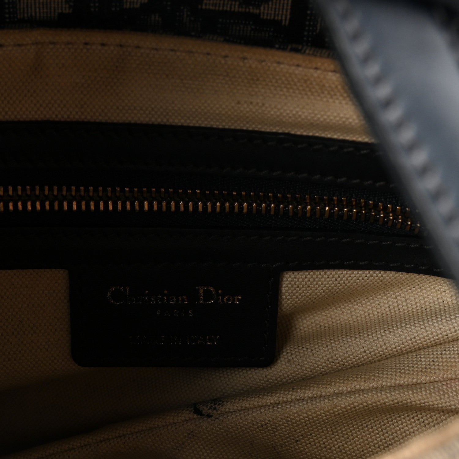 Christian Dior Oblique Saddle Bag Blue 6 of 10