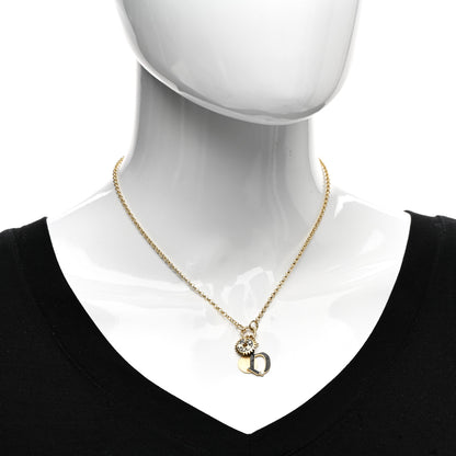 Foundrae 18K Yellow Gold Diamond Enamel Blossom Disc Letter Belcher Chain Necklace 2 of 4