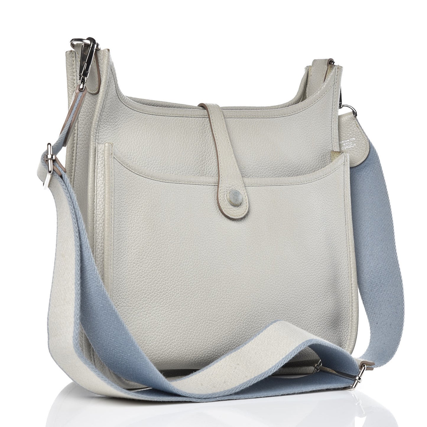 Taurillon Clemence Evelyne III PM Gris Perle Bleu Lin