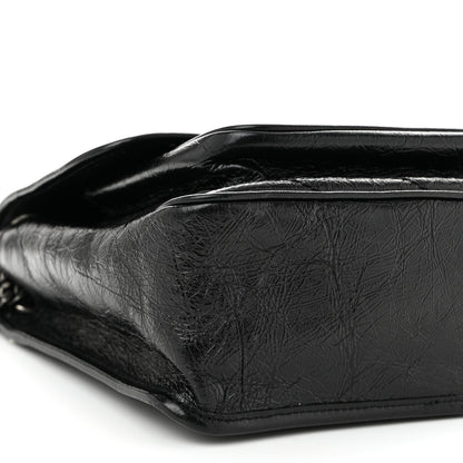 Saint Laurent Crinkled Calfskin Matelasse Monogram Medium Niki Chain Satchel Black 9 of 10