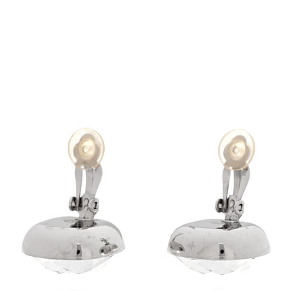 Chanel Crystal CC Clip on Earrings Silver 3 of 4