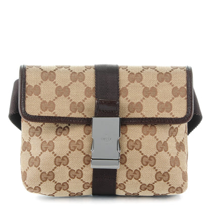 Gucci Monogram Waist Pouch Bag Dark Brown 1 of 7