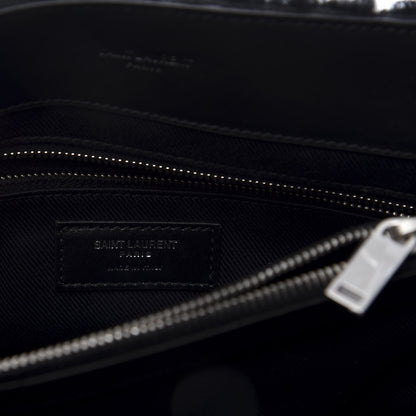 Saint Laurent Shearling Medium Loulou Shoulder Bag Black 8 of 13