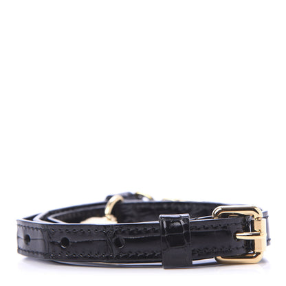 Louis Vuitton Alligator 20mm Adjustable Shoulder Strap Black 2 of 3