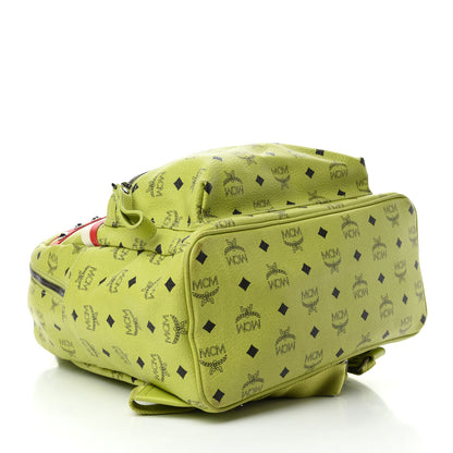 MCM Visetos Studded Medium Stark London Olympic Backpack Green 4 of 11