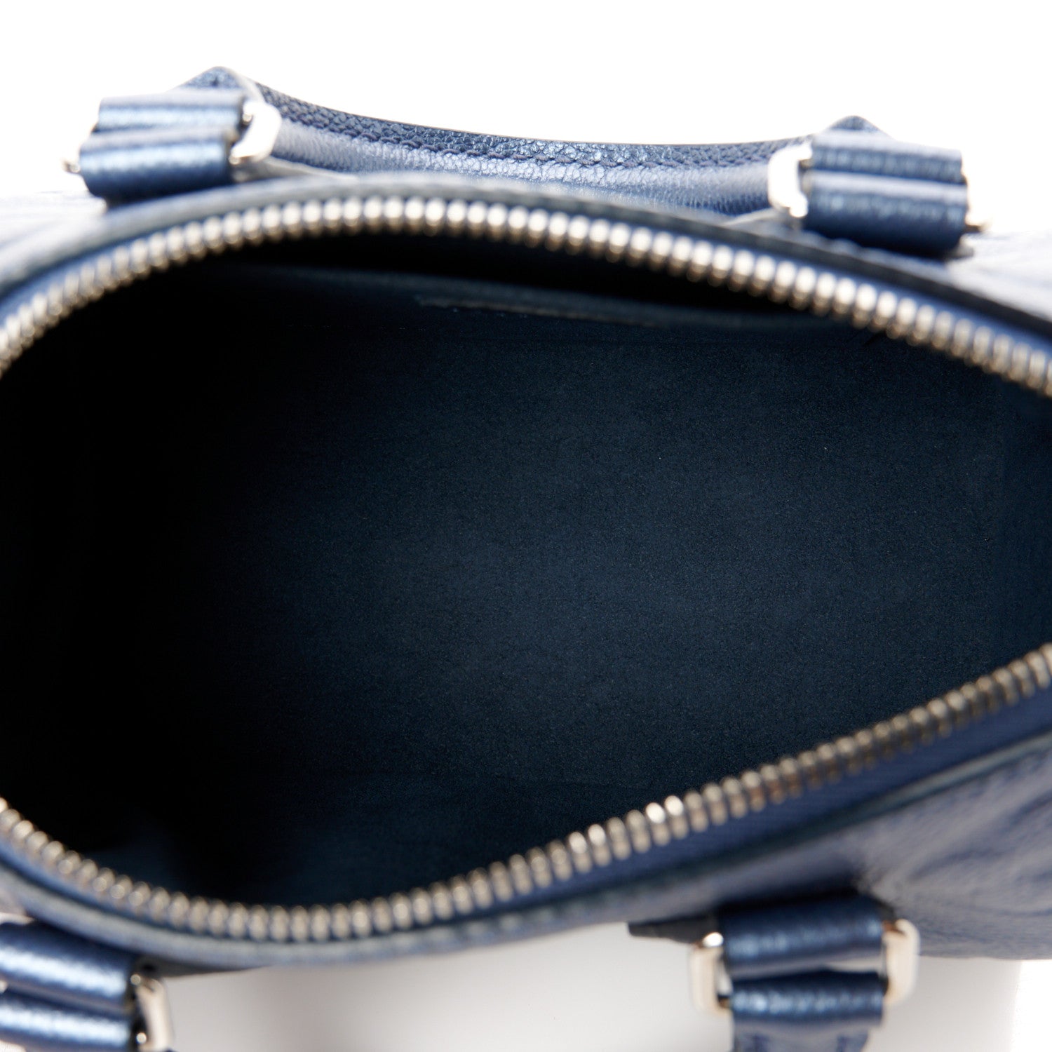 Louis Vuitton Metallic Empreinte Monogram Giant Speedy Bandouliere 20 Navy Nacre 5 of 12