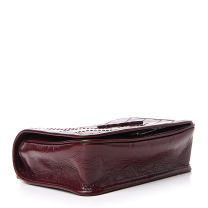 Saint Laurent Crinkled Calfskin Matelasse Monogram Niki Chain Wallet Dark Legion Red 4 of 11