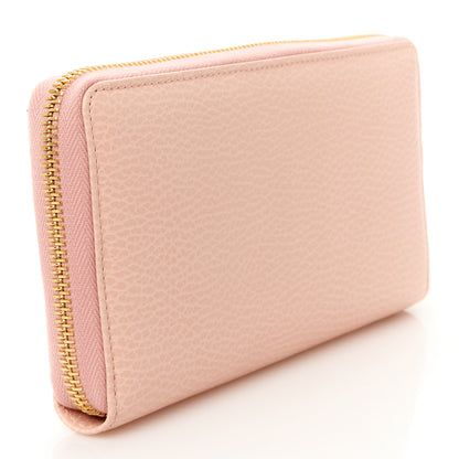 Gucci Dollar Calfskin GG Marmont Zip Around Wallet Perfect Pink 3 of 9