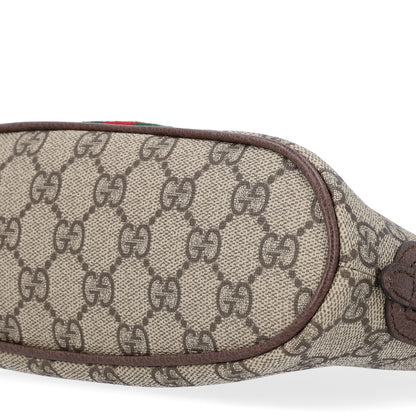 Gucci GG Supreme Monogram Textured Calfskin Web Large Ophidia Cosmetic Case Beige Ebony New Acero 10 of 10