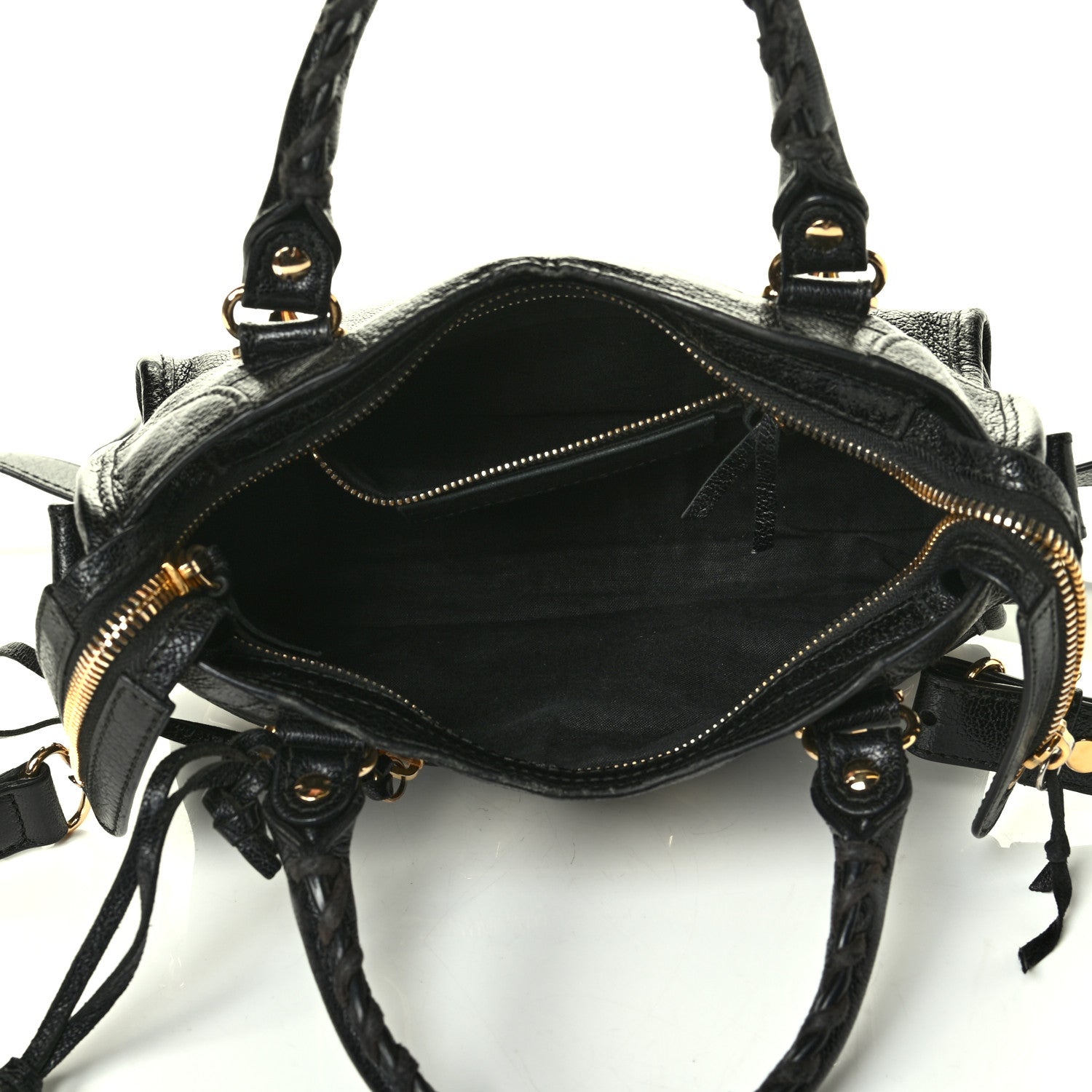 Balenciaga Chevre Gold Metallic Edge Hardware Mini City Black 4 of 8
