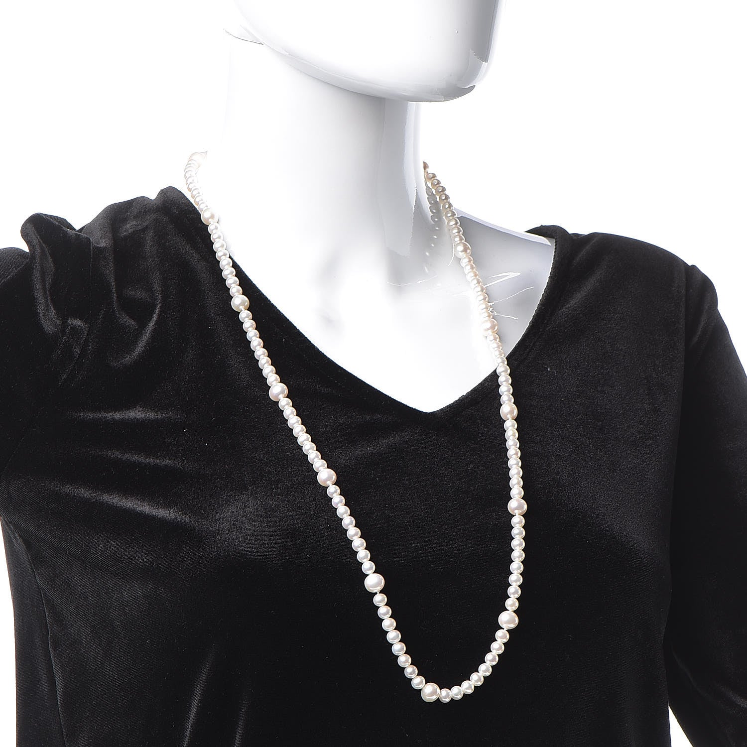 Tiffany Sterling Silver Ziegfeld Graduated Pearl Necklace 32" 2 of 7