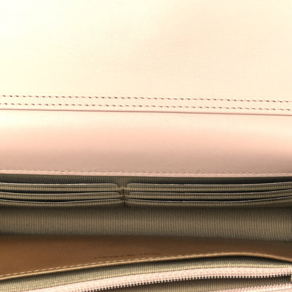 Chanel Lambskin Quilted CC Pearl Crush Wallet on Chain WOC Light Beige 4 of 8