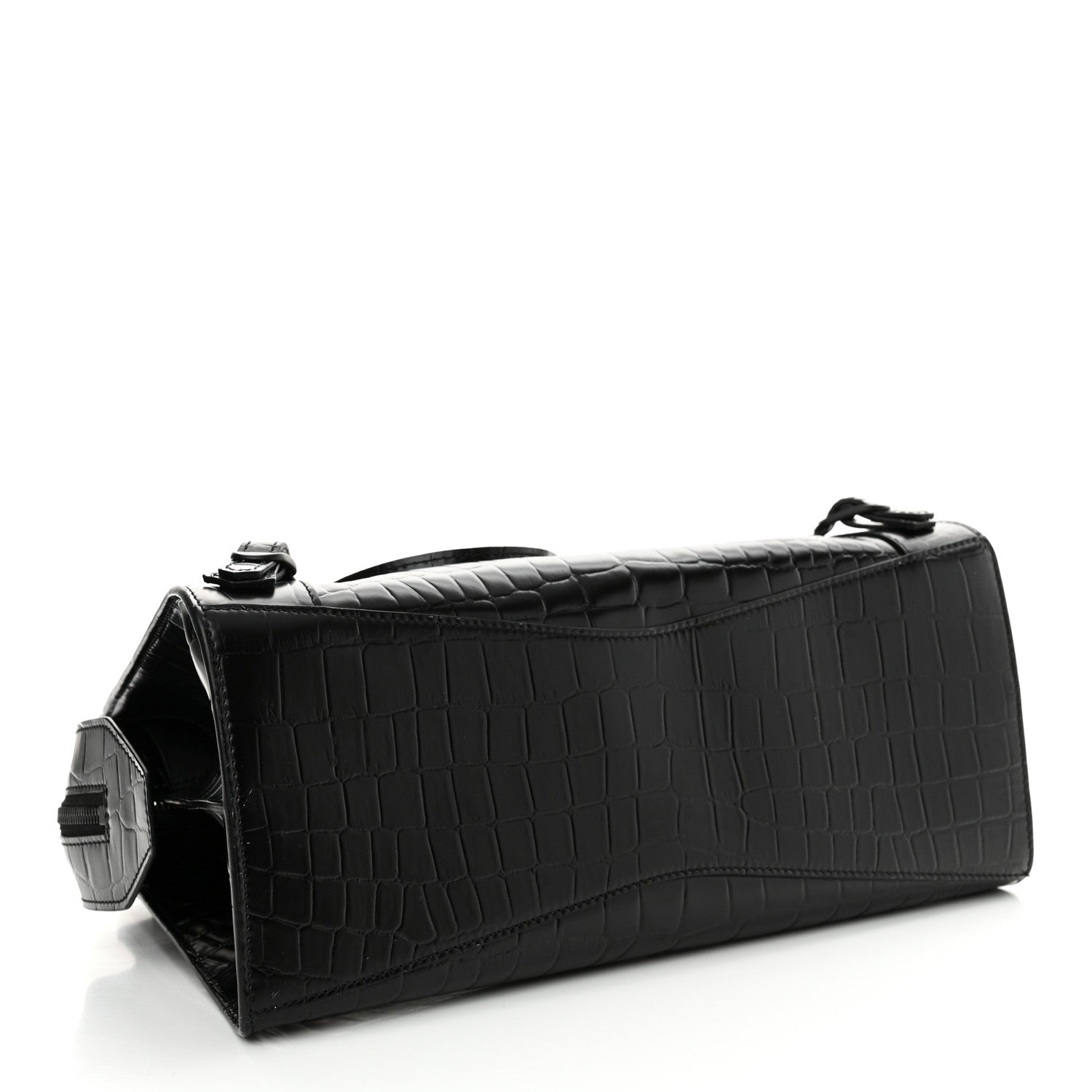 Balenciaga Semi Shiny Calfskin Crocodile Embossed Neo Classic Black Hardware S City Black 4 of 12