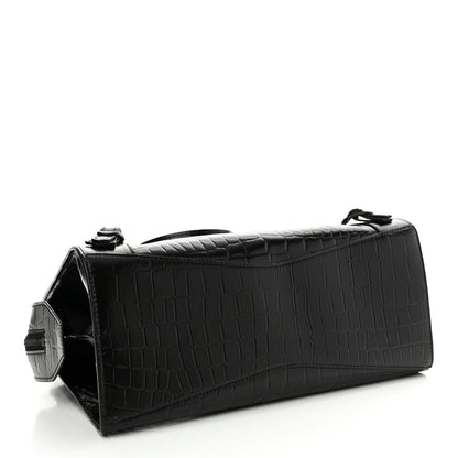 Balenciaga Semi Shiny Calfskin Crocodile Embossed Neo Classic Black Hardware S City Black 4 of 12